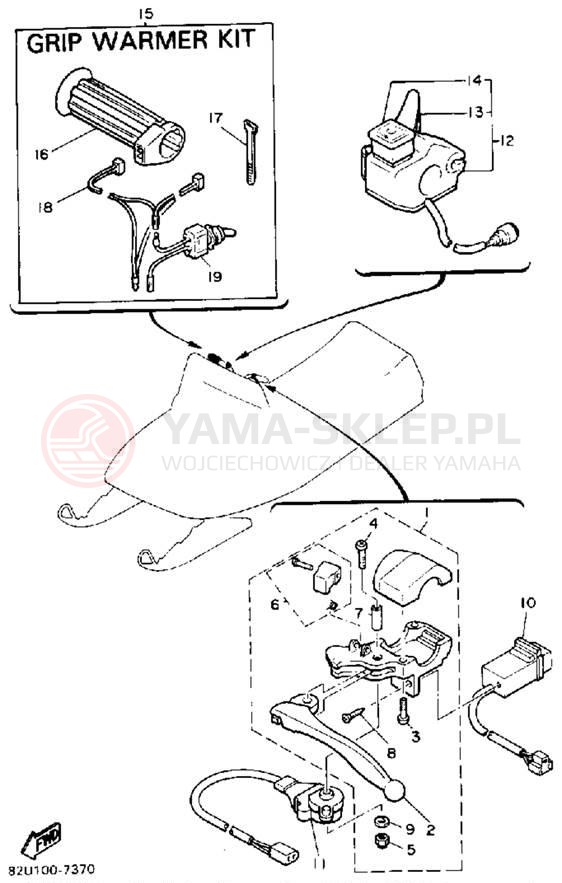 Schemat "układ elektryczny" do Yamaha ENTICER LTR ET400TRP