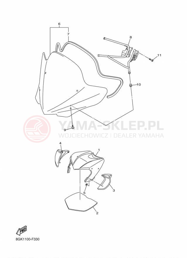 Schemat "Szyba" do Yamaha PHAZER RTX PZ50RTFB
