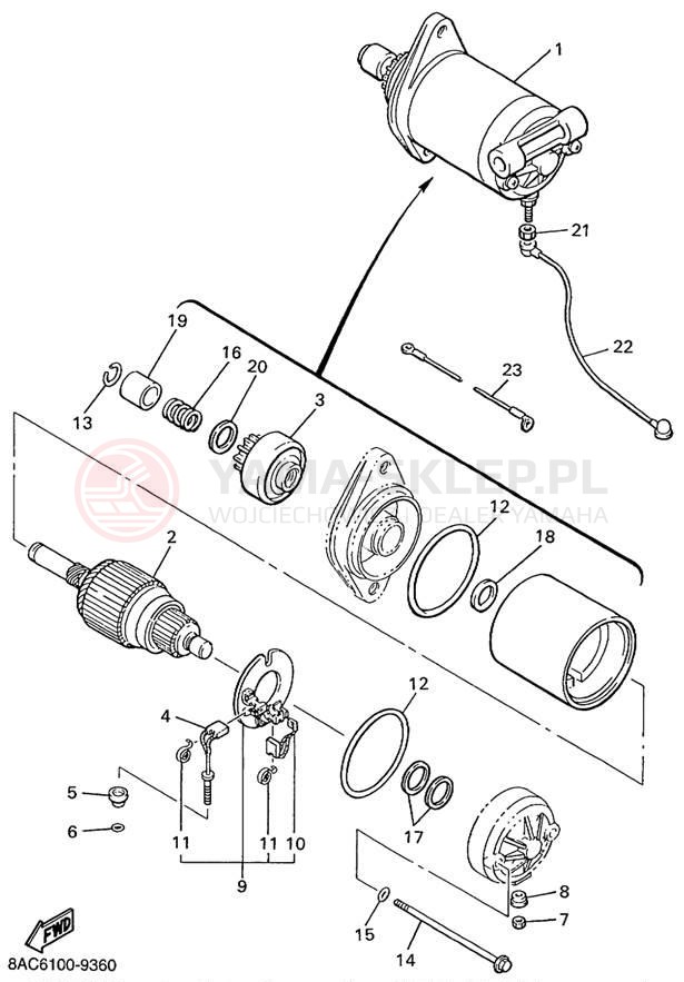 Schemat "rozrusznik" do Yamaha VK540 III VK540EC