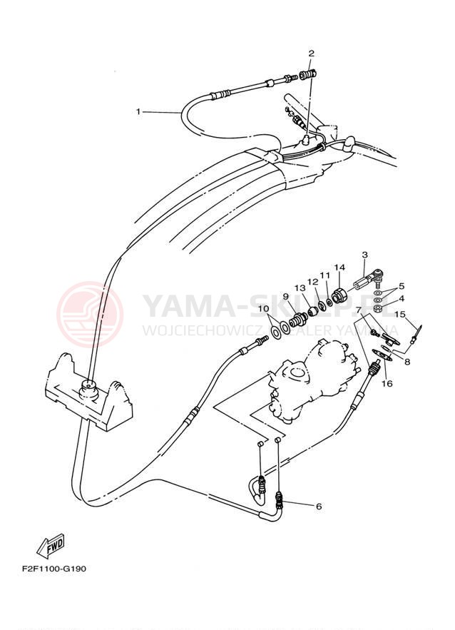 Schemat "Układ chlodzenia" do Yamaha SJ700BH