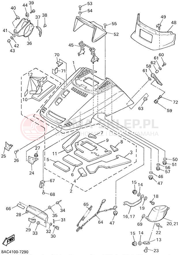 Schemat "Osłony" do Yamaha VK540 III VK540ED