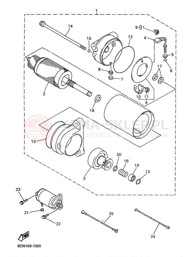 Schemat "rozrusznik" do Yamaha VENTURE 600 VT600A/VT500A
