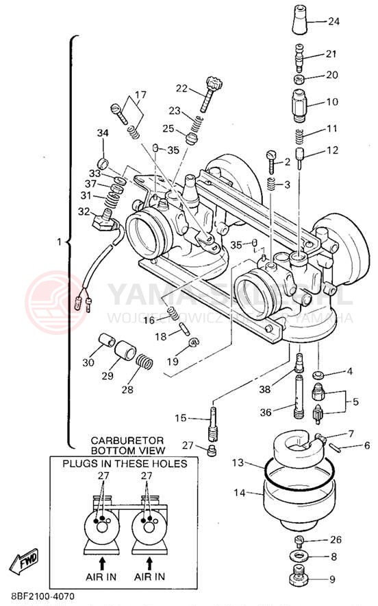 Schemat "Gaźnik" do Yamaha PHAZER II PZ480V