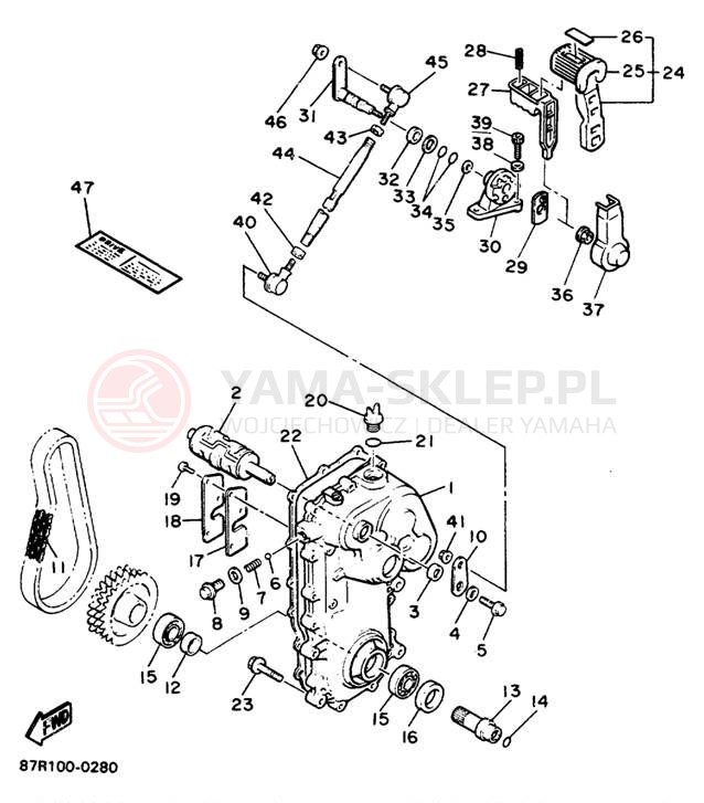 Schemat "Układ napędowy" do Yamaha VK540 VK540EN