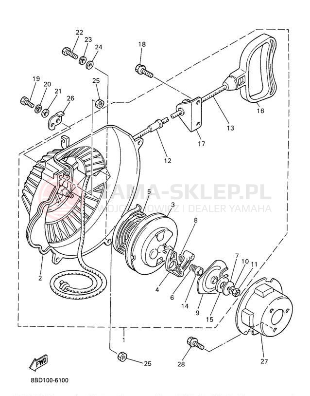Schemat "rozrusznik" do Yamaha BRAVO LT BR250TA