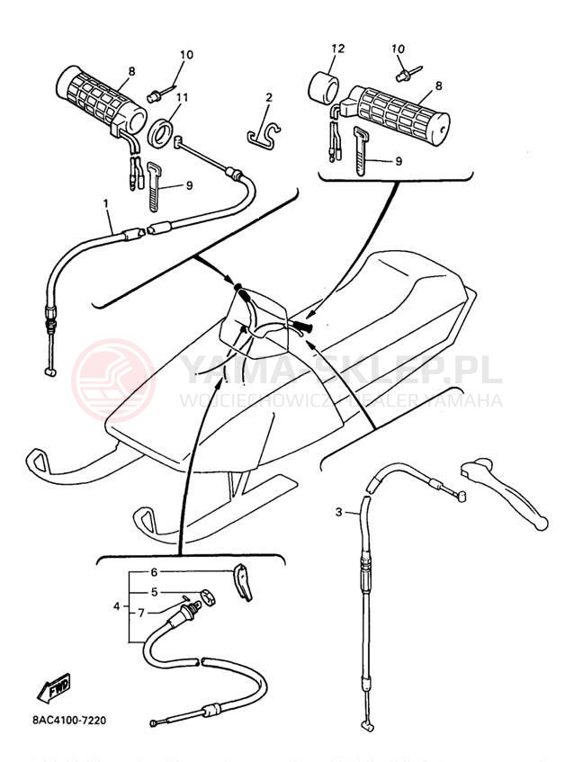 Schemat "Układ chlodzenia" do Yamaha VK540 II VK540EA