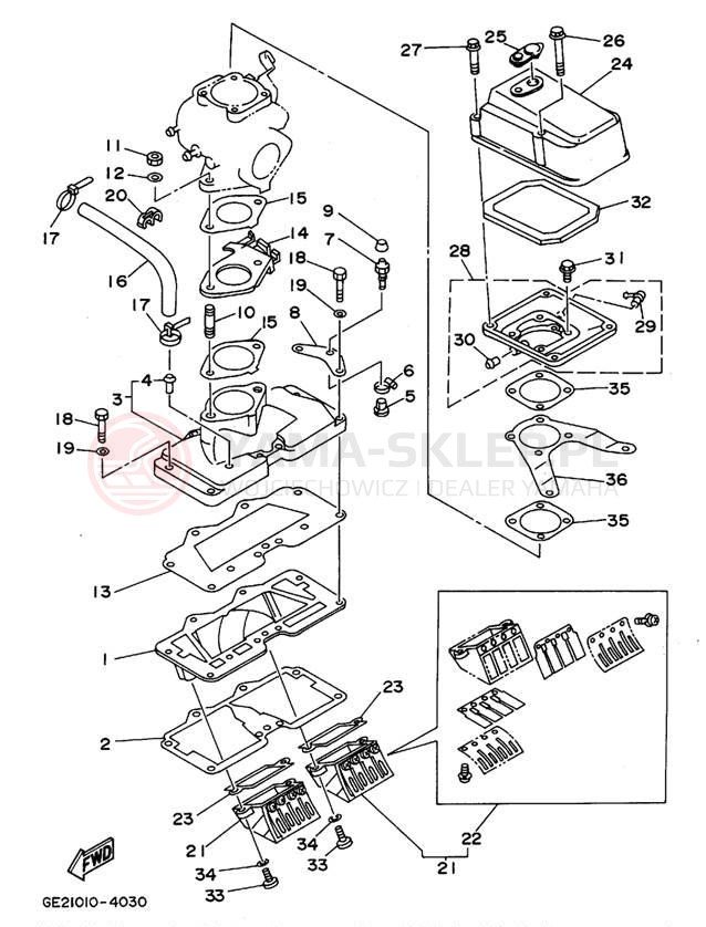 Schemat "Wtrysk paliwa" do Yamaha WAVE RUNNER III GP WRA700S