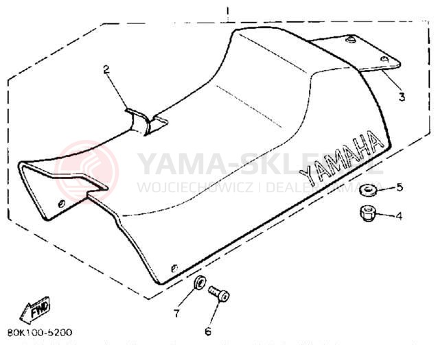 Schemat "siedzenie" do Yamaha PHAZER PZ480N