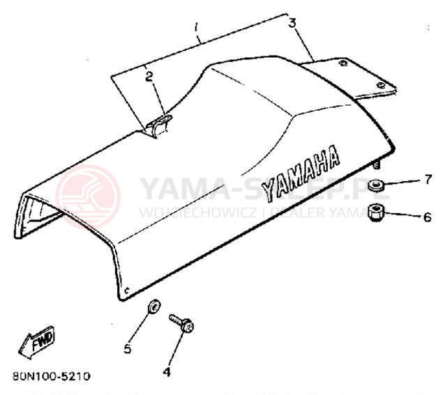 Schemat "siedzenie" do Yamaha V-MAX VMX540H