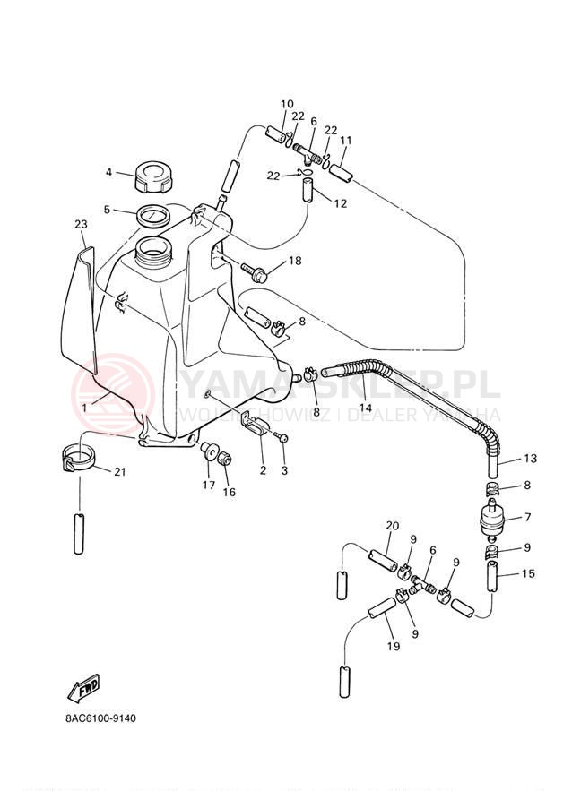Schemat "Miska olejowa" do Yamaha VK540 III VK540EF