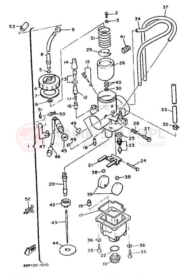Schemat "Gaźnik" do Yamaha EXCITER II EX570S