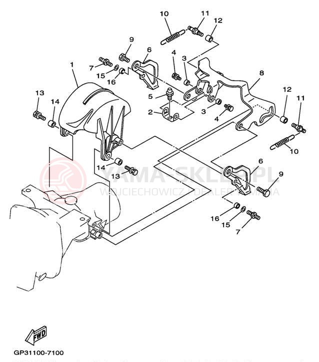 Schemat "JET UNIT" do Yamaha WAVE VENTURE 760 WVT760V