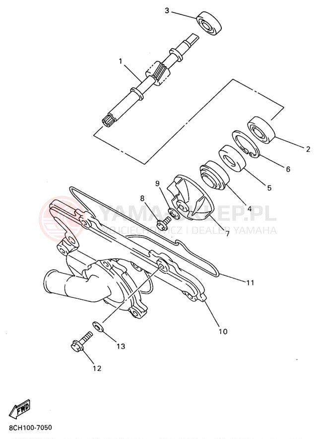Schemat "Pompa wody" do Yamaha VMAX 600 SX VX600SXA/VX700SXA