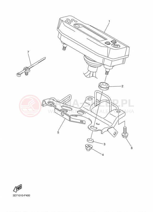 Schemat "licznik" do Yamaha WR250R WR25RF/WR25RFC
