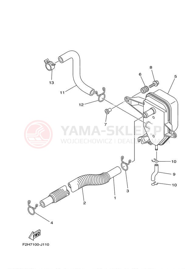 Schemat "Odpowietrzenie układu smarowania" do Yamaha (WAVERUNNER FX HO) FY1800K