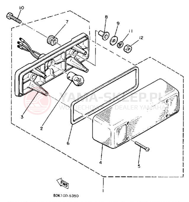 Schemat "lampa tył" do Yamaha PHAZER PZ480L