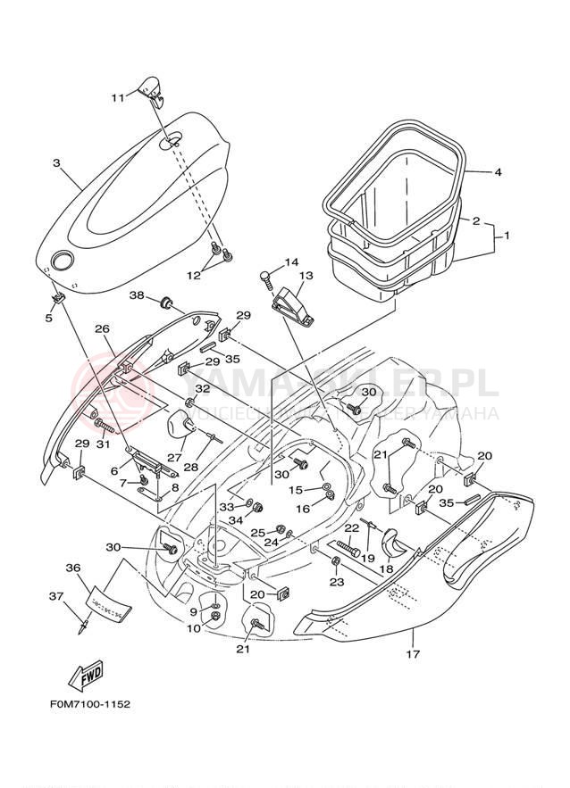 Schemat "ENGINE HATCH" do Yamaha XL700 XL700C