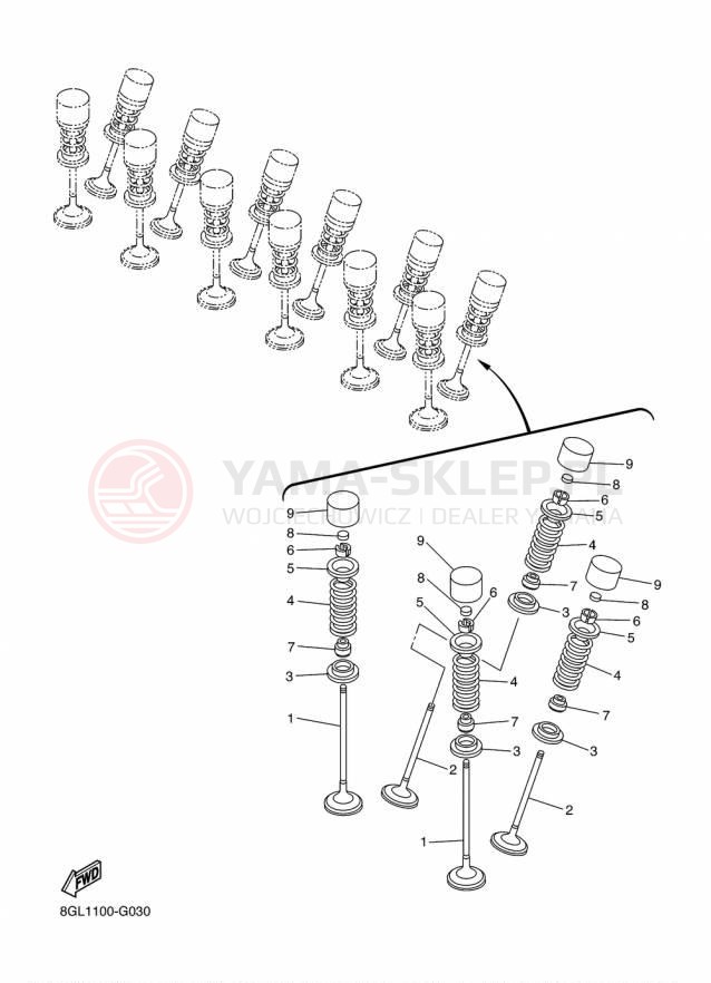 Schemat "zawory" do Yamaha RS VENTURE TF RST90PTFFB