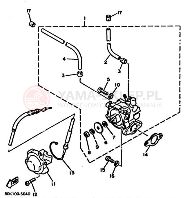 Schemat "Pompa olejowa" do Yamaha VENTURE XL VT480T