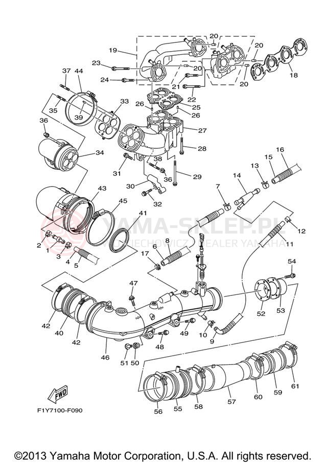 Schemat "wydech" do Yamaha FX1000G