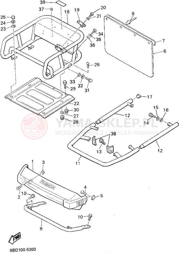 Schemat "zderzak" do Yamaha BRAVO LT BR250TV