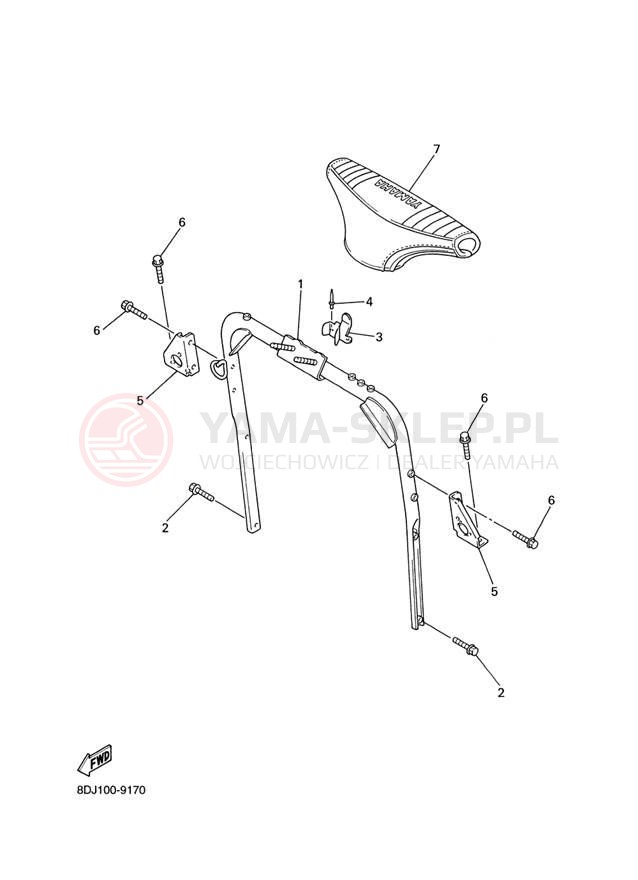 Schemat "STEERING GATE" do Yamaha VMAX 500 VX500D
