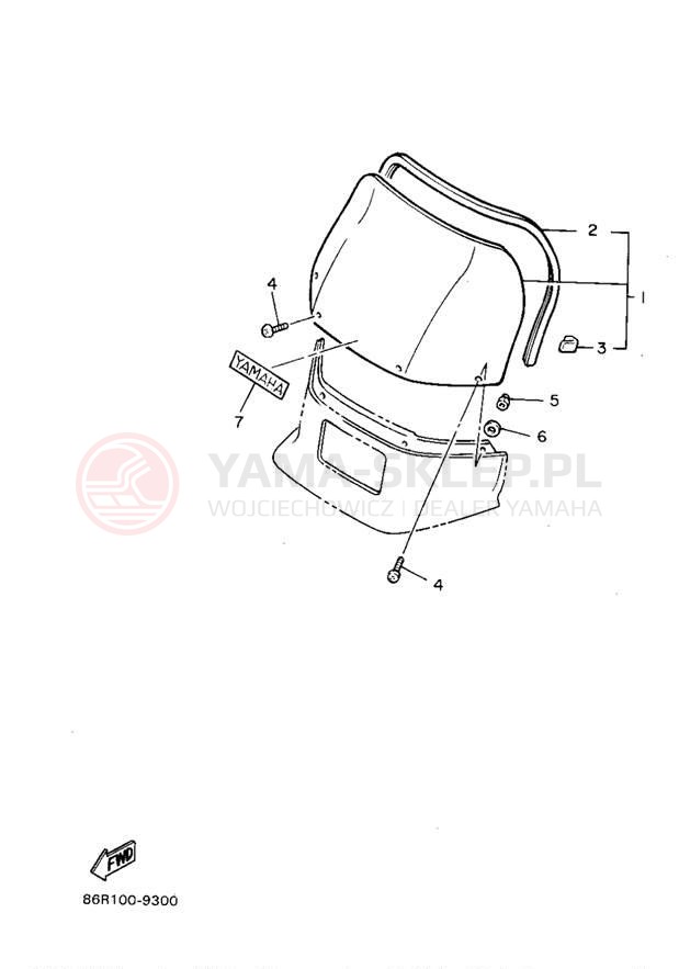 Schemat "Szyba" do Yamaha VK540 II VK540EV