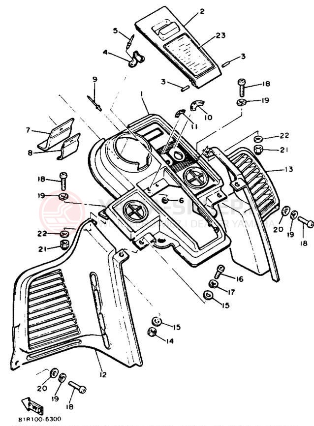 Schemat "INSTRUMENT PANEL" do Yamaha XLV XL540K