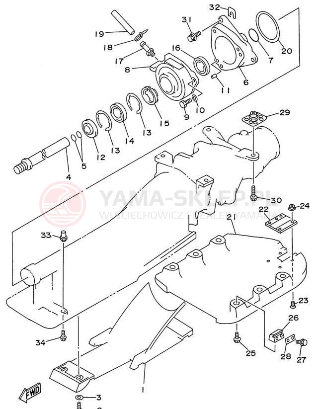 Schemat "JET UNIT" do Yamaha WAVE RAIDER 700 RA700BU