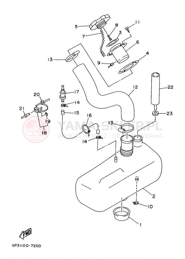 Schemat "Miska olejowa" do Yamaha WAVEVENTURE 700 WVT700W