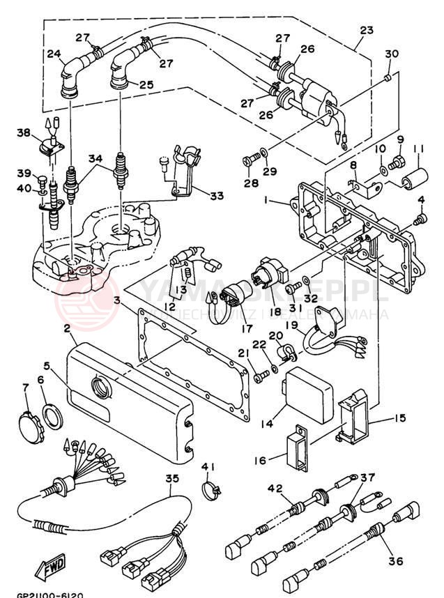 Schemat "układ elektryczny" do Yamaha WAVE RAIDER 760 RA760U