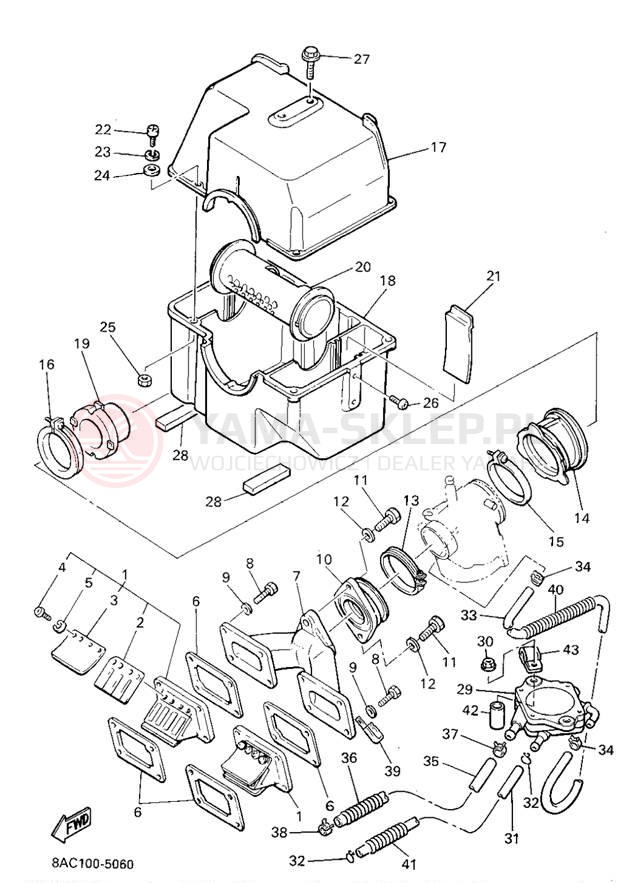 Schemat "Wtrysk paliwa" do Yamaha VK540 II VK540EV