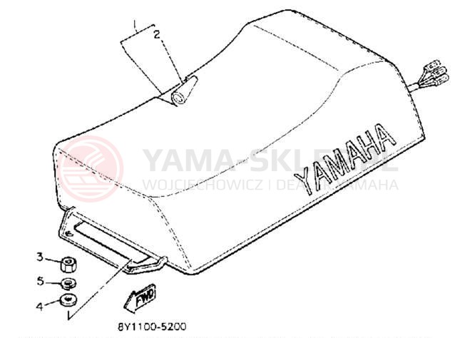 Schemat "siedzenie" do Yamaha BRAVO LT (LONG TRACK) BR250TR