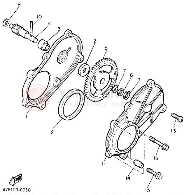 Schemat "przeniesienie napędu" do Yamaha OVATION LE CS340ET