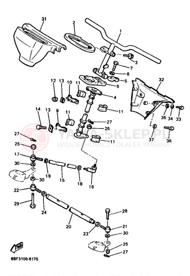 Schemat "Półki zawieszenia" do Yamaha PHAZER SS ELECTRIC PZ480EB
