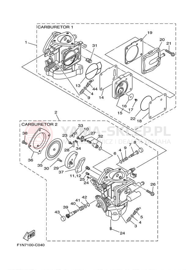 Schemat "Gaźnik" do Yamaha SJ700BH