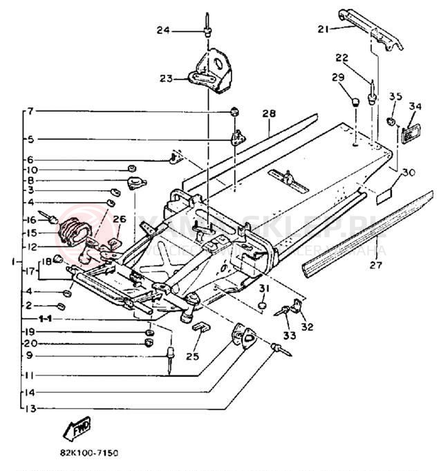 Schemat "rama" do Yamaha PHAZER PZ480L