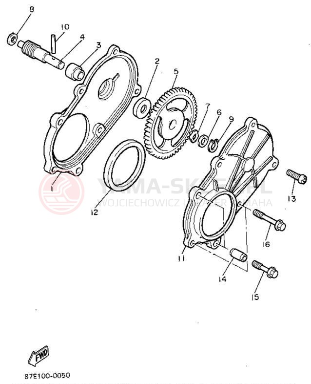 Schemat "przeniesienie napędu" do Yamaha OVATION LE CS340EU