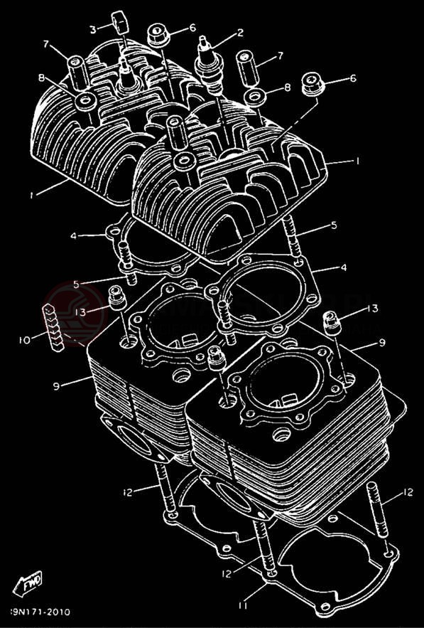 Schemat "głowica" do Yamaha VK540 II VK540ET