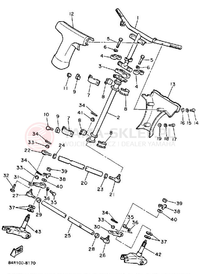 Schemat "Półki zawieszenia" do Yamaha VK540 VK540EN