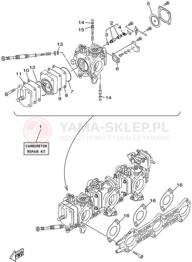Schemat "Zestaw naprawczy" do Yamaha XLT1200 XA1200AZ
