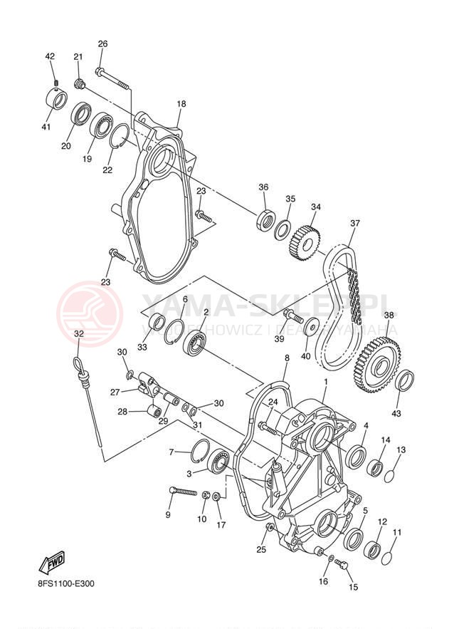 Schemat "Układ napędowy" do Yamaha APEX MOUNTAIN RX10MW/RX10MSW