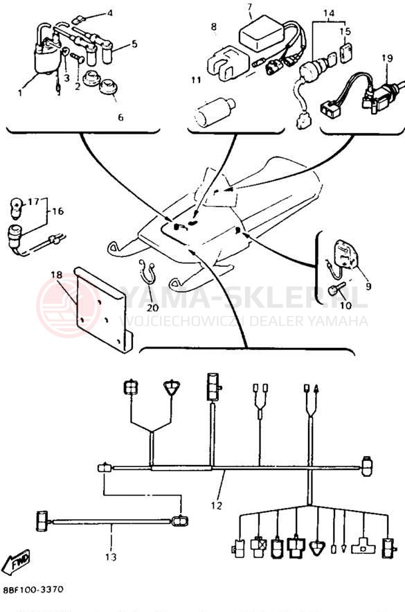 Schemat "układ elektryczny" do Yamaha PHAZER II PZ480U