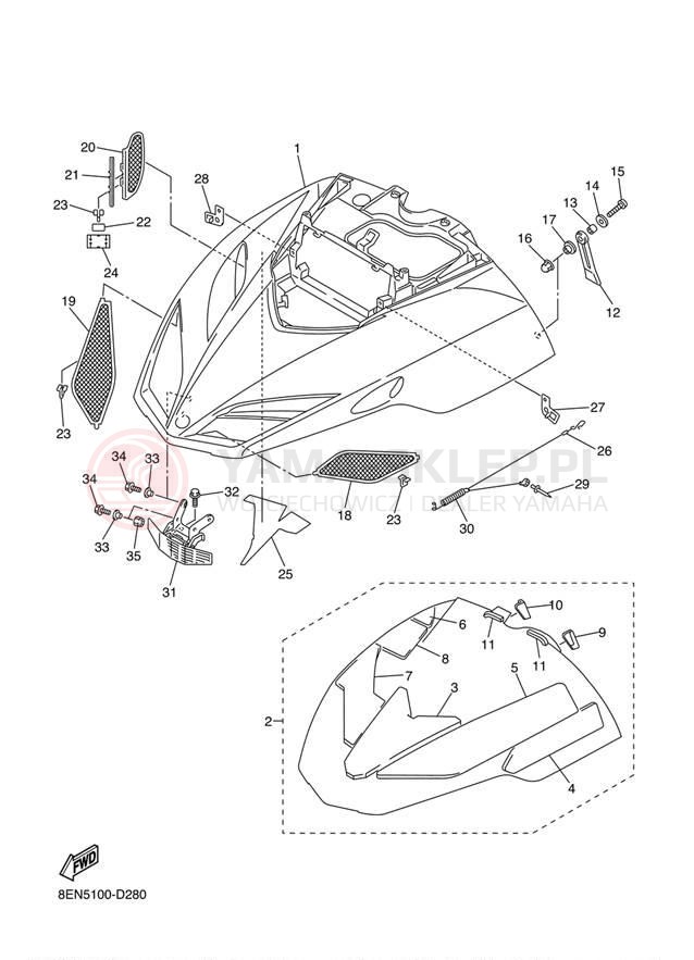 Schemat "Osłony" do Yamaha SX VIPER MOUNTAIN SXV70ML