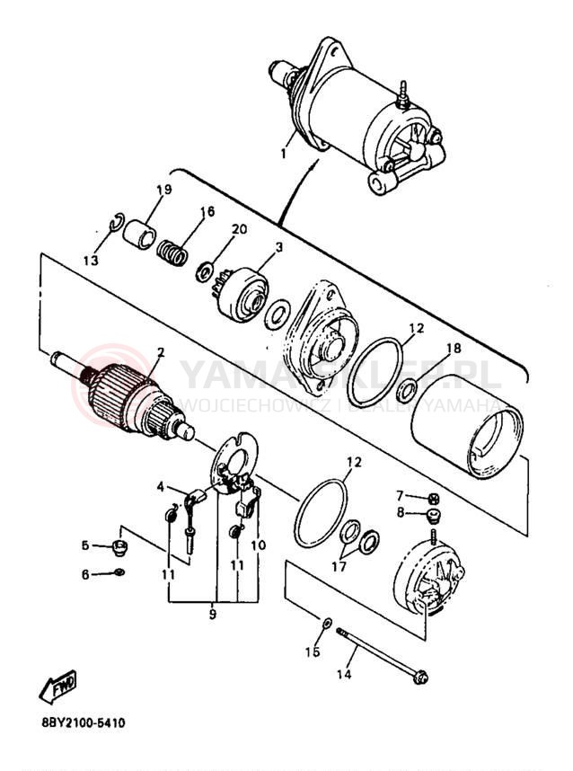 Schemat "układ elektryczny" do Yamaha PHAZER MOUNTAIN LITE PZ480STB