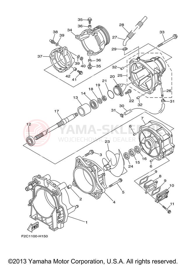 Schemat "JET UNIT" do Yamaha WAVERUNNER FZS GX1800AJ