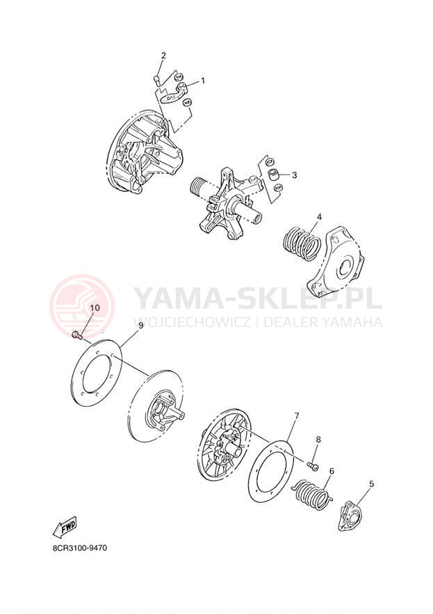 Schemat "DRIVE SETTING" do Yamaha APEX GT RX10GTW