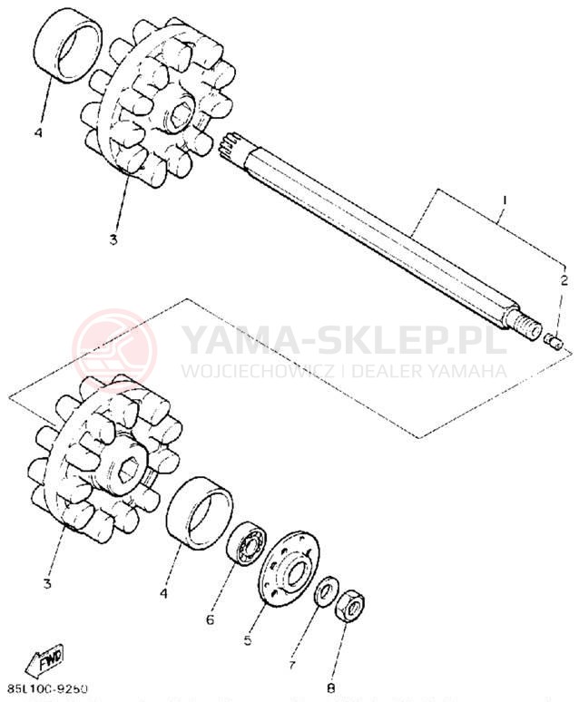 Schemat "Układ napędowy" do Yamaha OVATION LE CS340ET