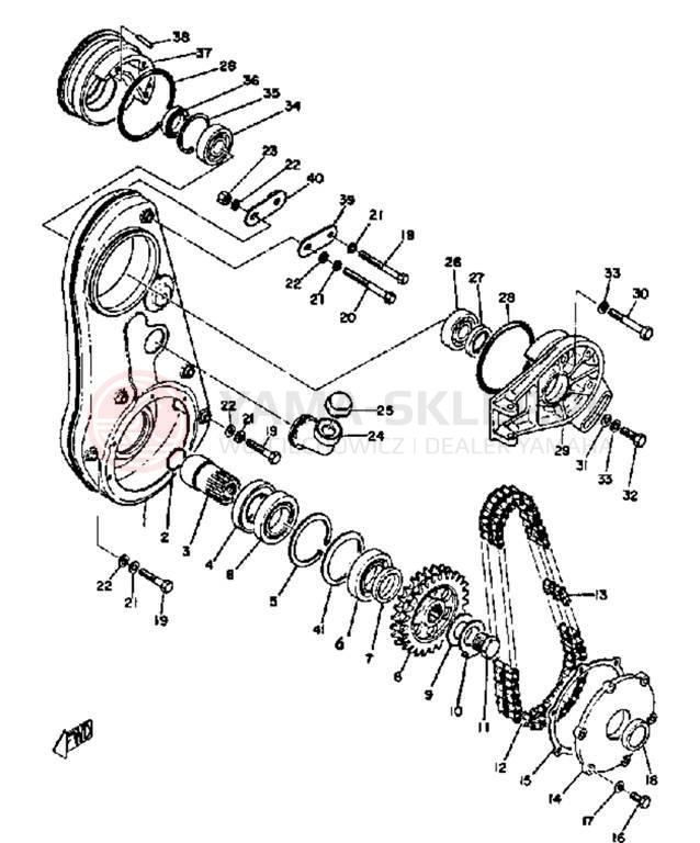 Schemat "Układ napędowy" do Yamaha SL351