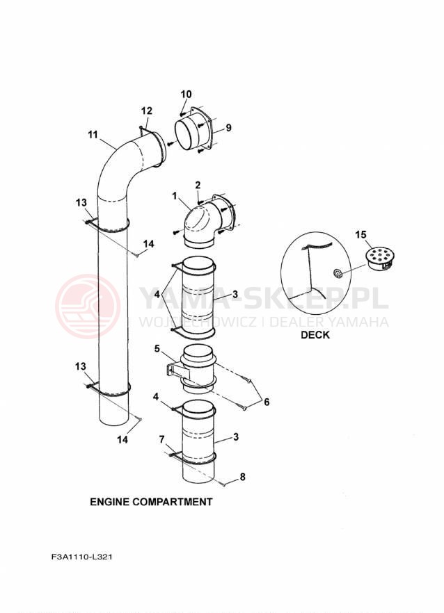 Schemat "odpowietrzenie" do Yamaha AR190 RX1800AP/RX1800BP